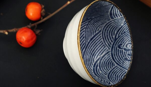 Set of 2 Japanese Chinese Style Rice Bowls & Chopsticks Gift Set - Image 2