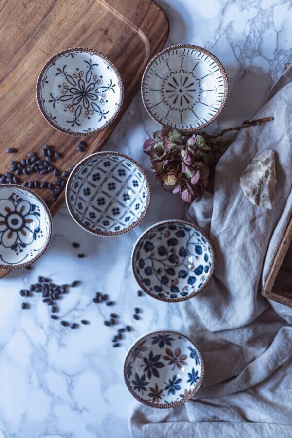 Ceramic Bohemian Style Rice Bowl Gift Set - Set of 6 - Image 2